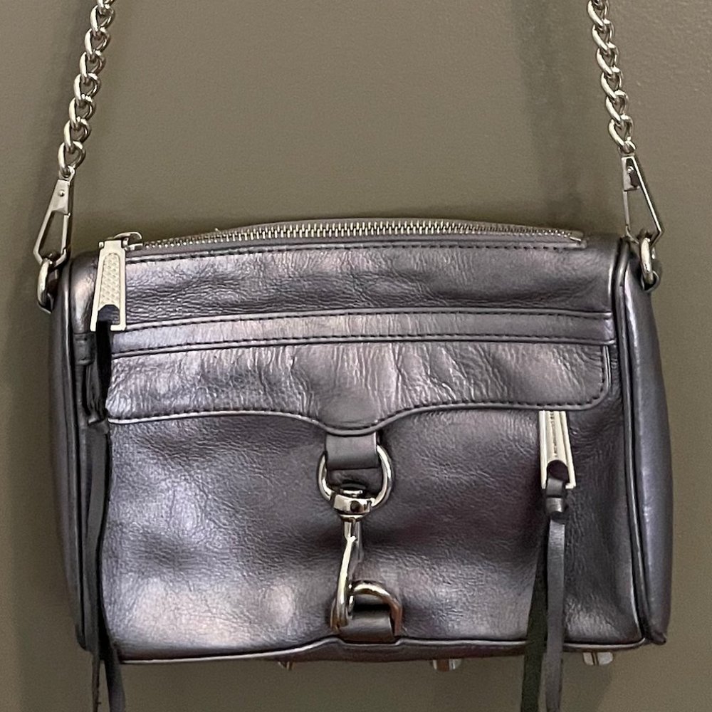 Rebecca Minkoff Mini Mac in Gunmetal Metallic
